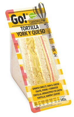 Sandwich de tortilla, york y queso GO! ÑAMING.