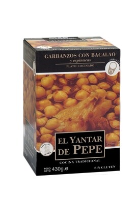 Garbanzos con bacalao y espinacas EL YANTAR DE PEPE.
