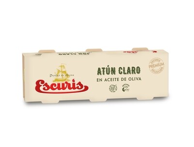 Atún claro en aceite de oliva pack 3 de ESCURIS.