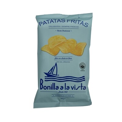 Patatas fritas con aceite de oliva sin sal añadida BONILLA.