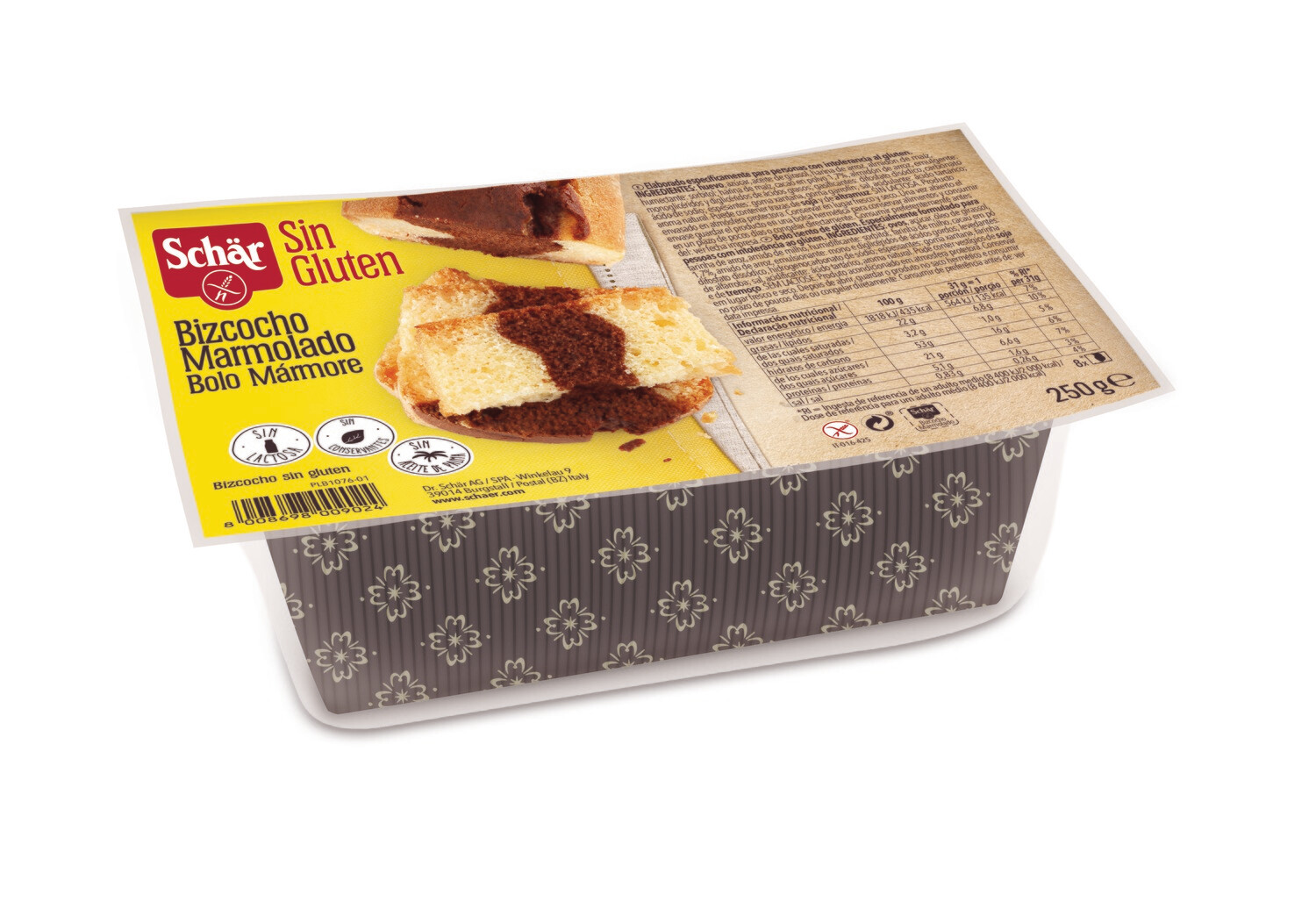 Bizcochos marmoreo SCHÄR sin gluten.