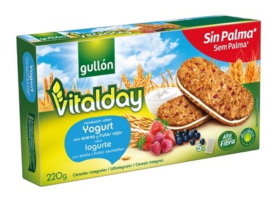 VITALDAY sabor yogur y avena con frutos rojos de GULLÓN