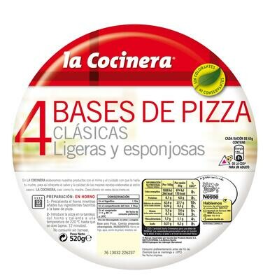Bases de Pizza La Cocinera 4 Uds