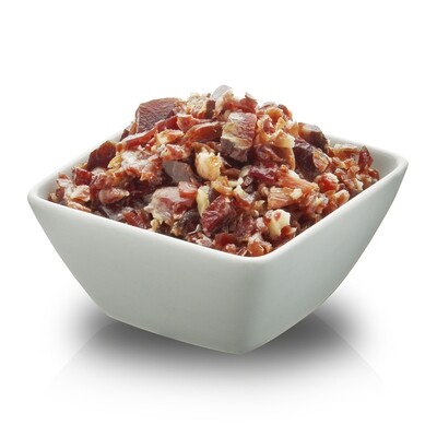 Sobre de jamón ibérico picado.