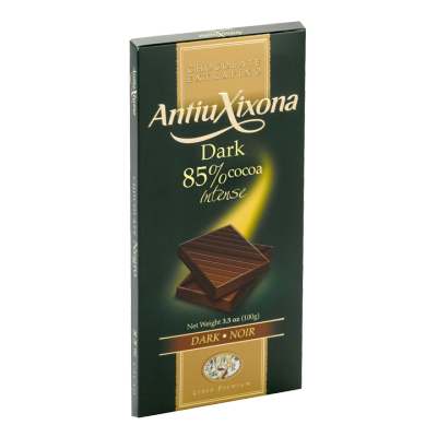 Chocolate negro 85% intenso ANTIU XIXONA 90 g.