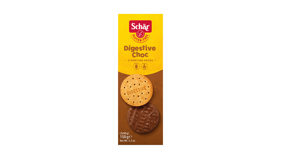 Galletas bañadas en chocolate con leche SCHÄR 3x50g.