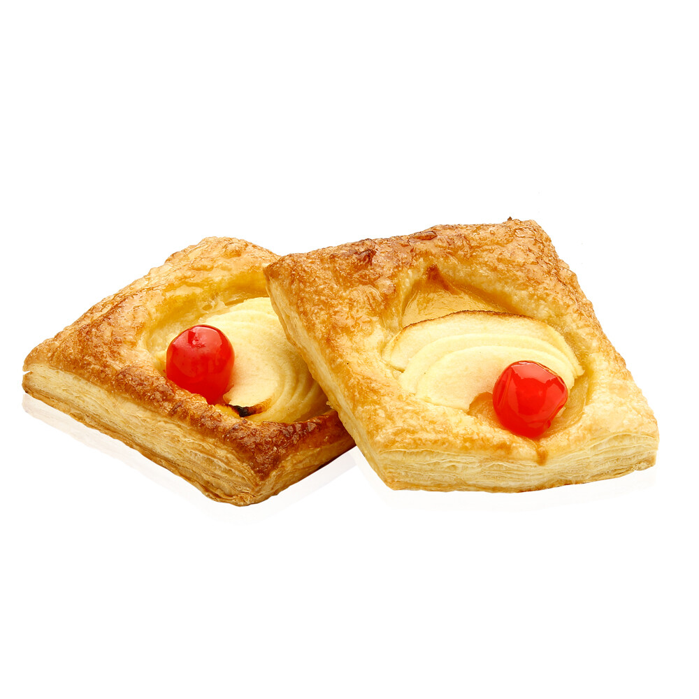 Dos mini tartas de manzana.