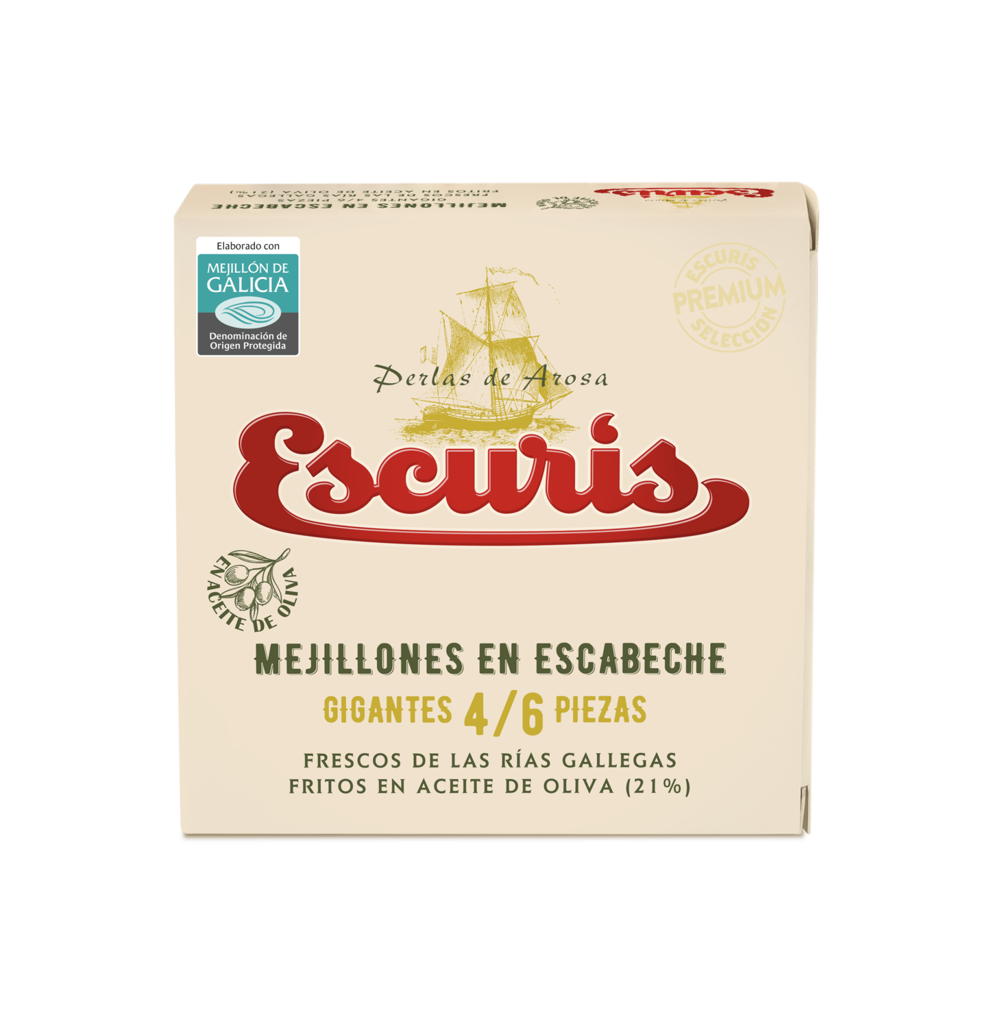 Mejillones gigantes en escabeche 4-6 piezas de ESCURIS.