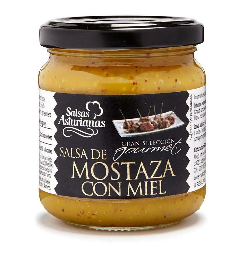 Salsa de mostaza con miel gran selección gourmet SALSAS ASTURIANAS.