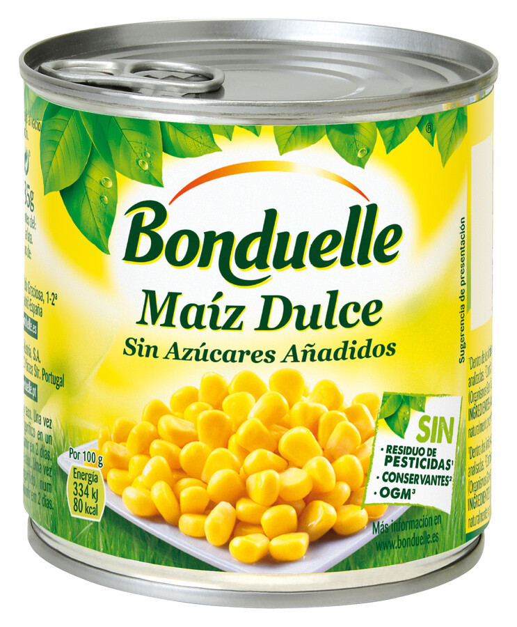 Maíz dulce sin azúcares añadidos BONDUELLE.