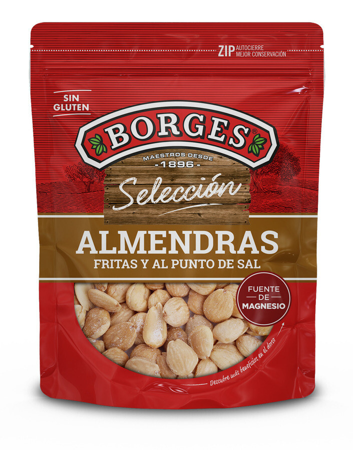 Almendras fritas y saladas selección BORGES.