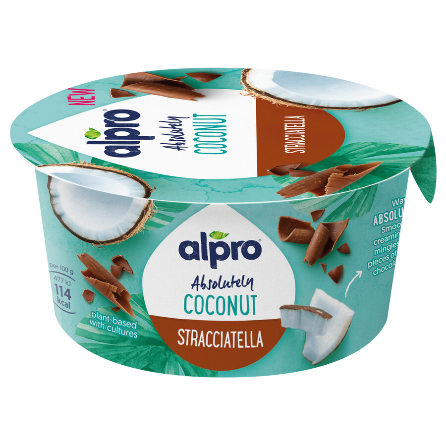 Yogur natural de soja con coco y stracciatella ALPRO de CENTRAL LECHERA ASTURIANA.