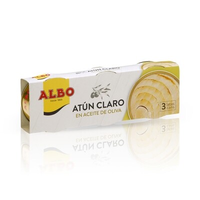 Atún claro en aceite de oliva pack 3 de ALBO.