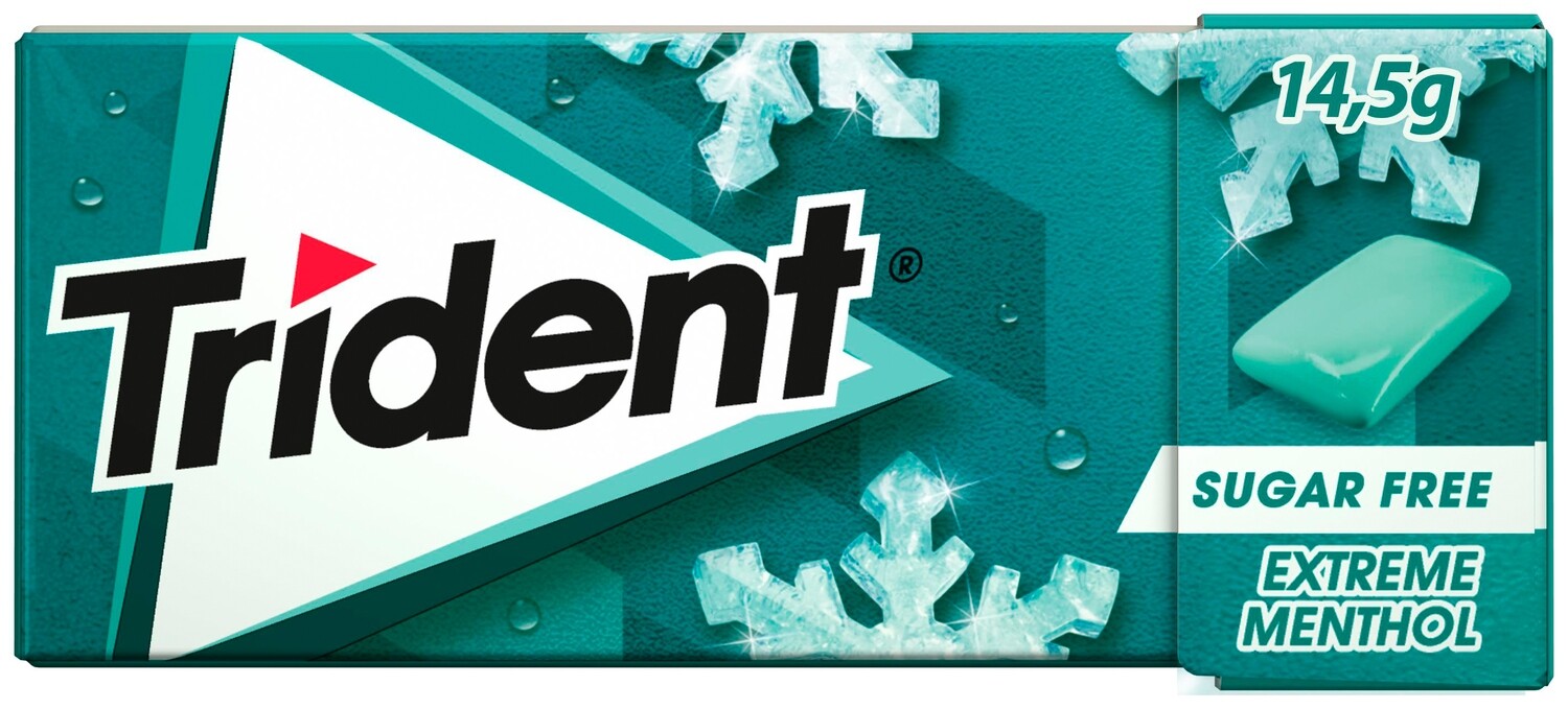 Chicles TRIDENT extreme menthol