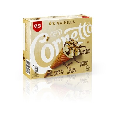 Cono de helado de vainilla CORNETTO 6 ud.