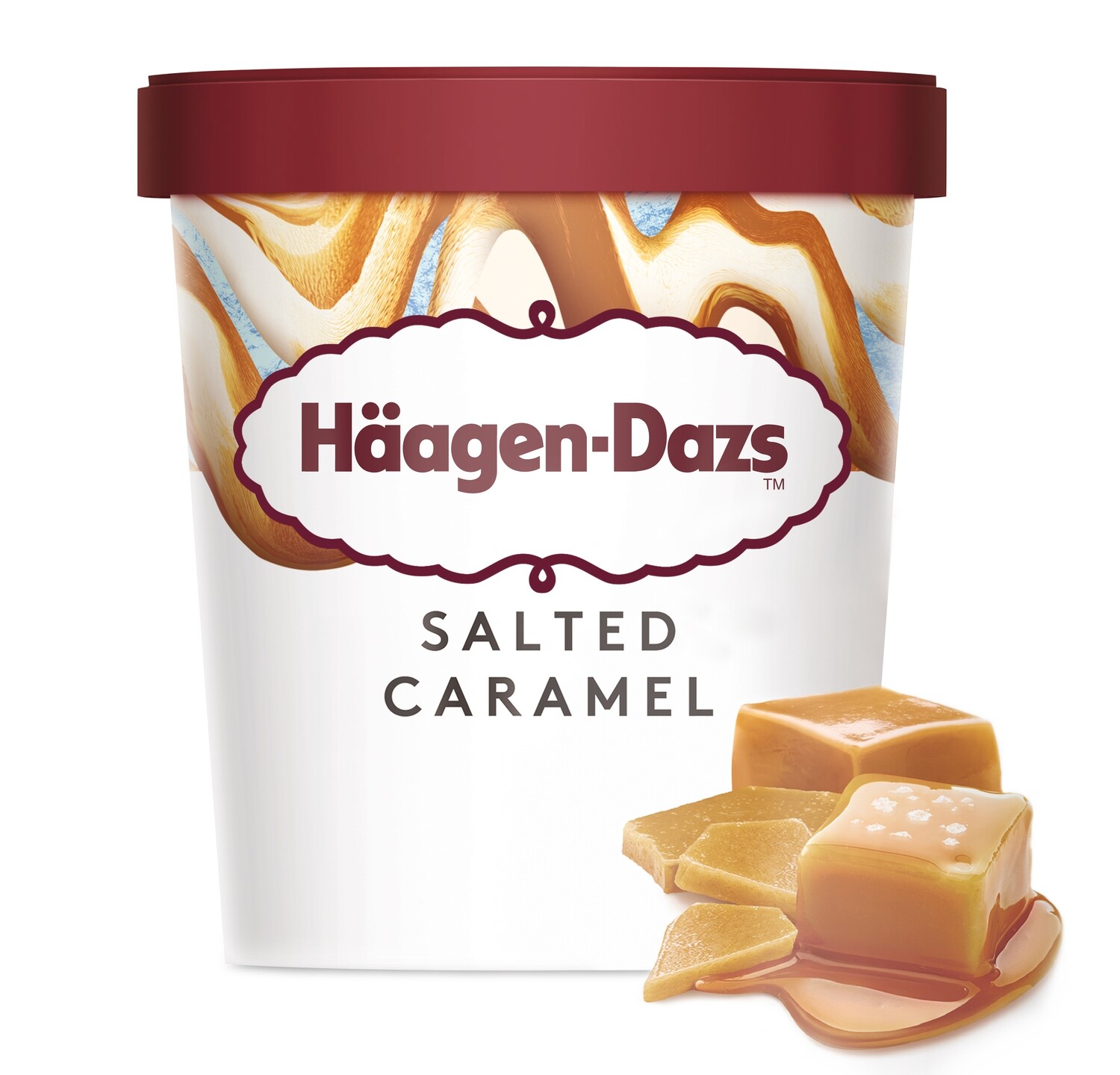 Tarrina de helado HÄAGEN-DAZS caramelo salado 460 ml.