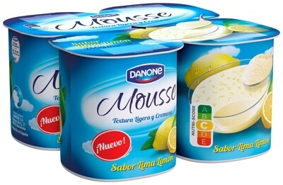 Mousse sabor lima limón DANONE 4x65 g.