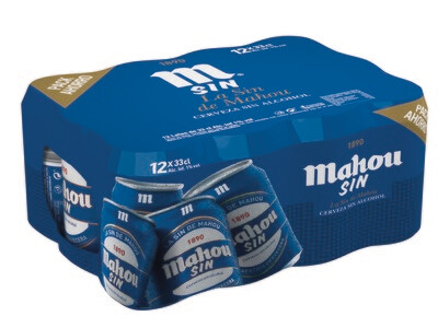 Cerveza MAHOU sin alcohol Pack 12x33 Cl.