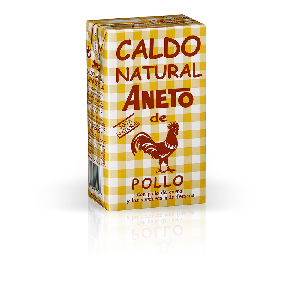Caldo natural de pollo ANETO (1 litro).