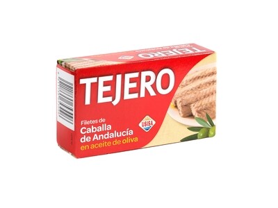 Filetes de caballa de Andalucía en aceite de oliva TEJERO 120 g.