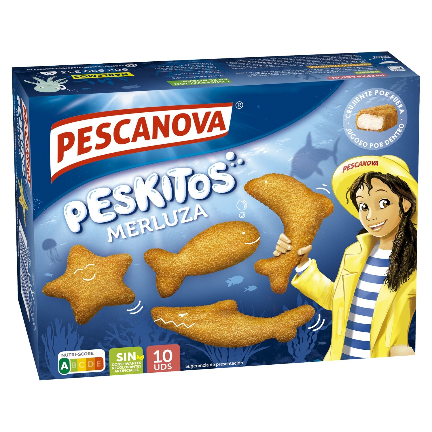 Peskitos de merluza PESCANOVA 10 Uds.