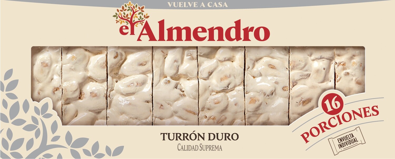 Turrón duro porciones EL ALMENDRO 400 g.
