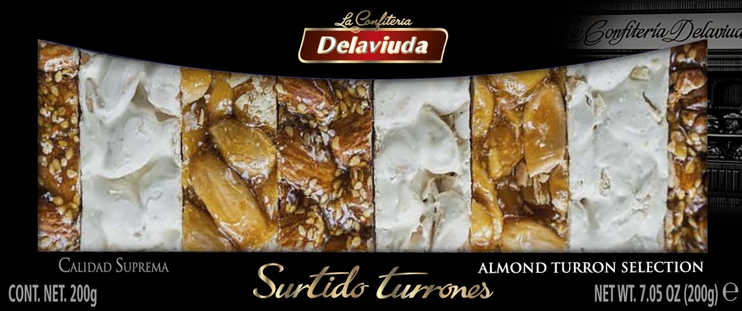 Surtido de turrones selección DELAVIUDA 200 g.