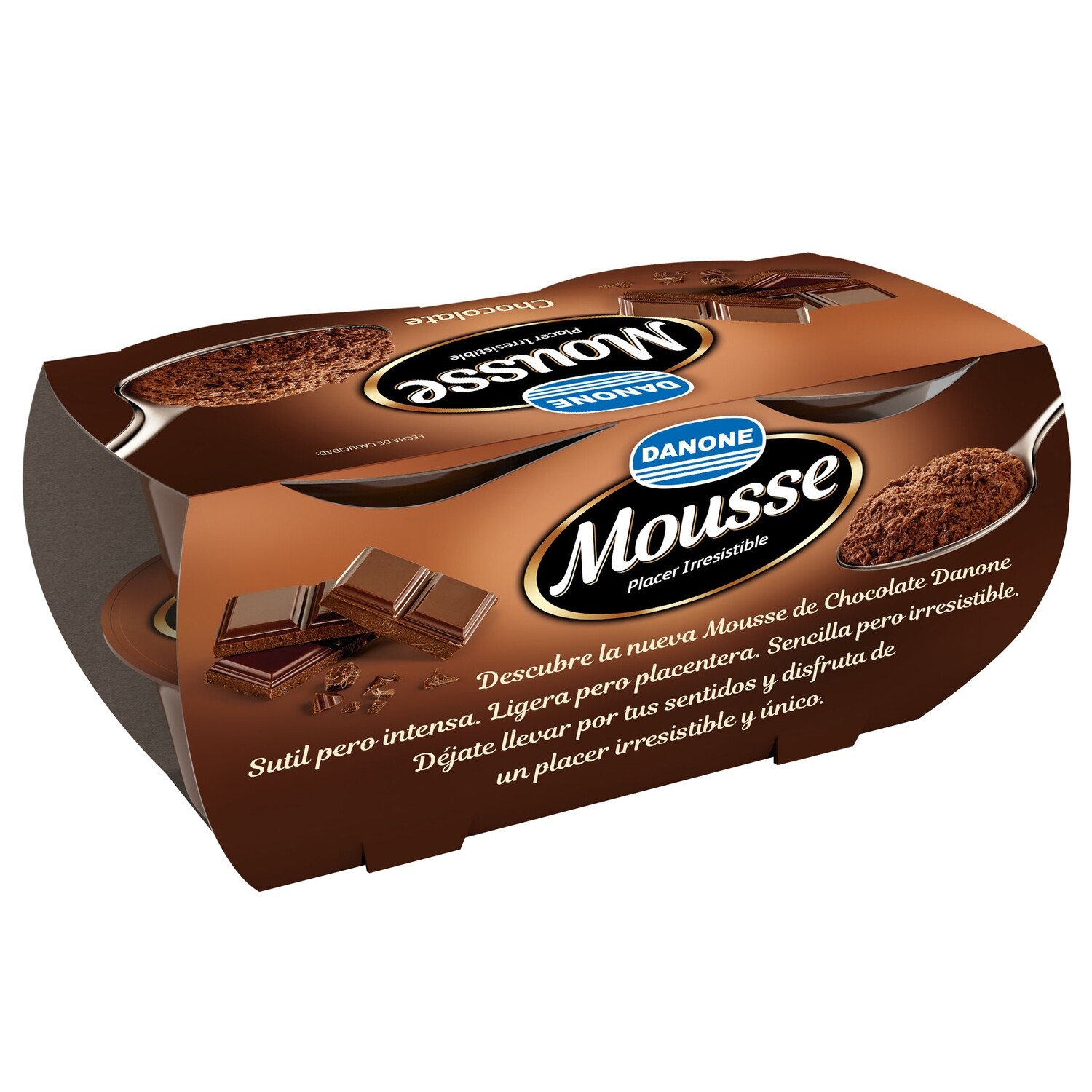 Mousse de chocolate  DANONE Pack 4x60 g.