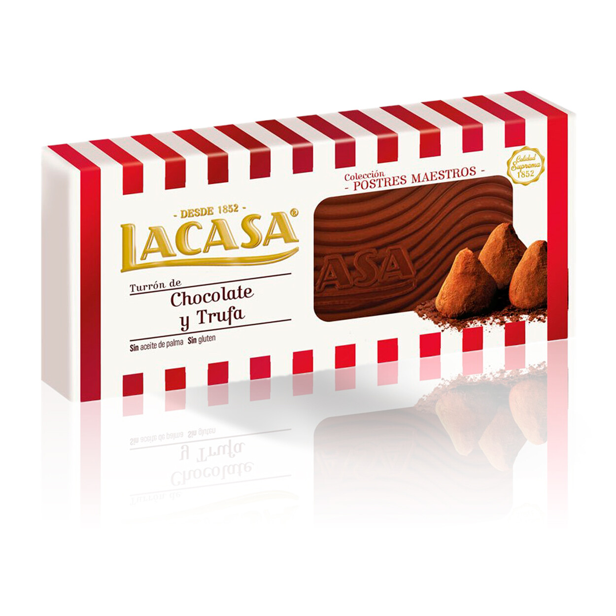 Turrón chocolate y trufa LACASA 225 g.