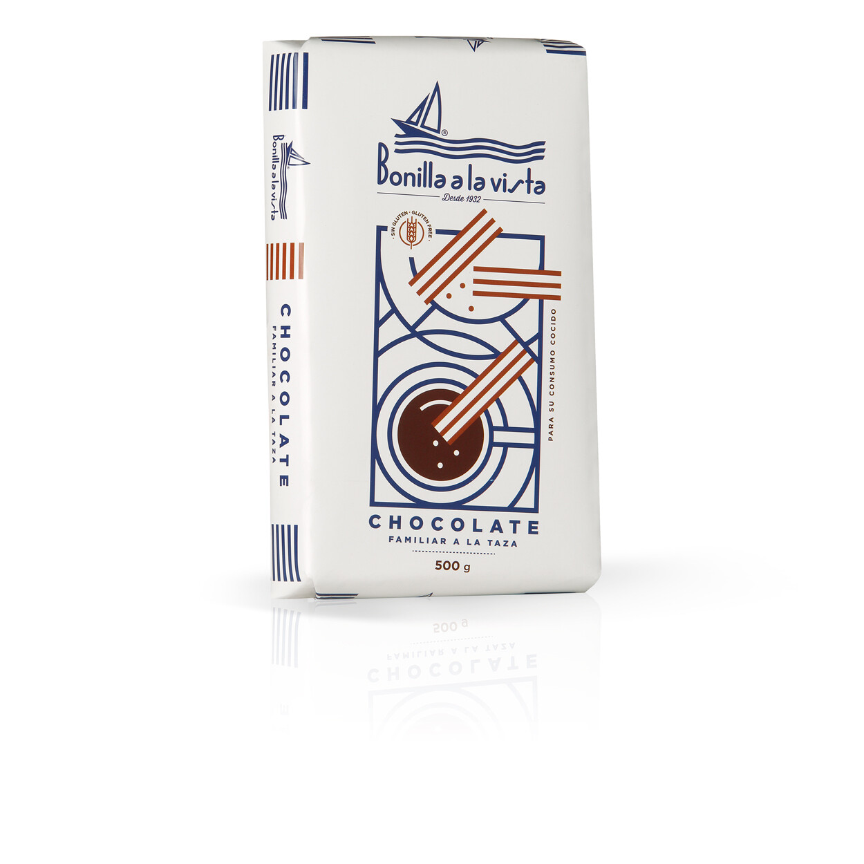 Chocolate familiar a la taza BONILLA A LA VISTA, tableta de 500 g.