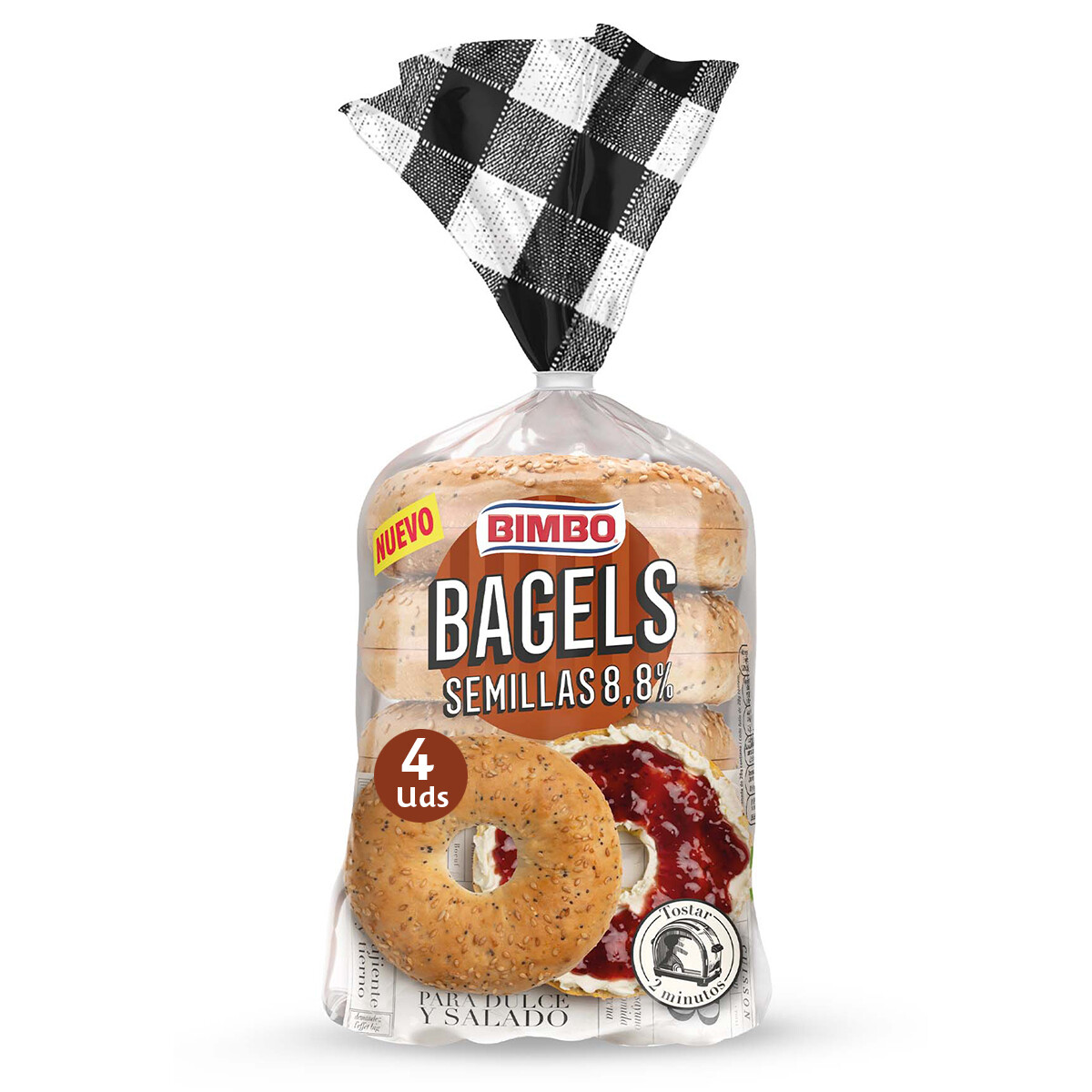 Bimbo bagels con semillas 300 gr.