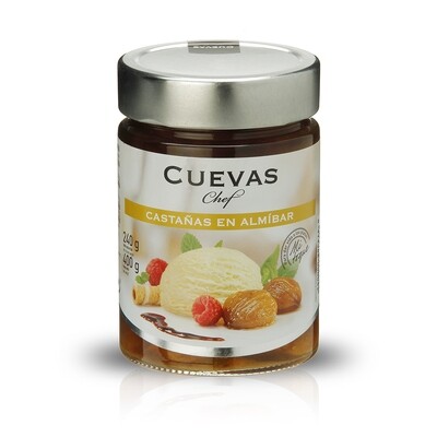 Castañas en almíbar CUEVAS, 400 g.