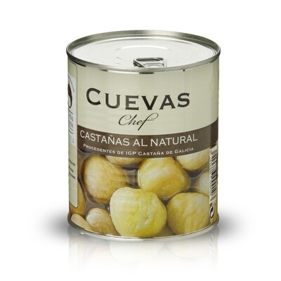 Castañas al natural CUEVAS, 810 g.