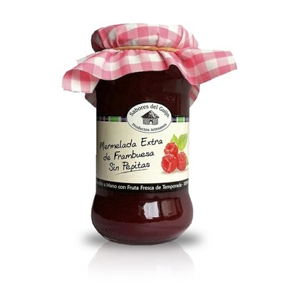 Mermelada extra artesana de frambuesa sin pepitas SABORES DEL GUIJO.