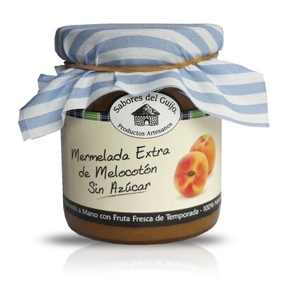 Mermelada extra artesana de melocotón sin azúcar SABORES DEL GUIJO.