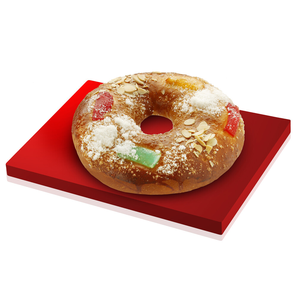 Roscón de reyes de 1/4 kg sin relleno Monte Pinos.