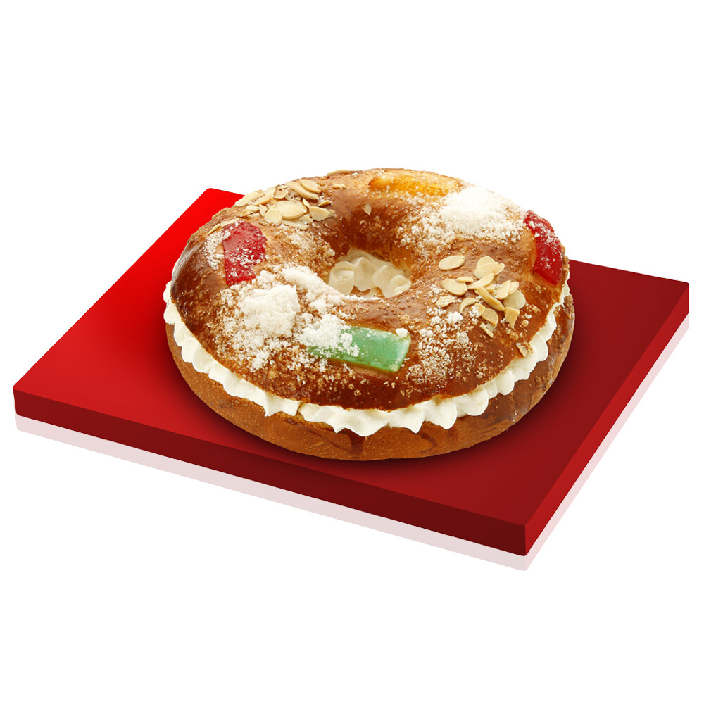 Roscón de reyes de 1/4 kg relleno Monte Pinos.