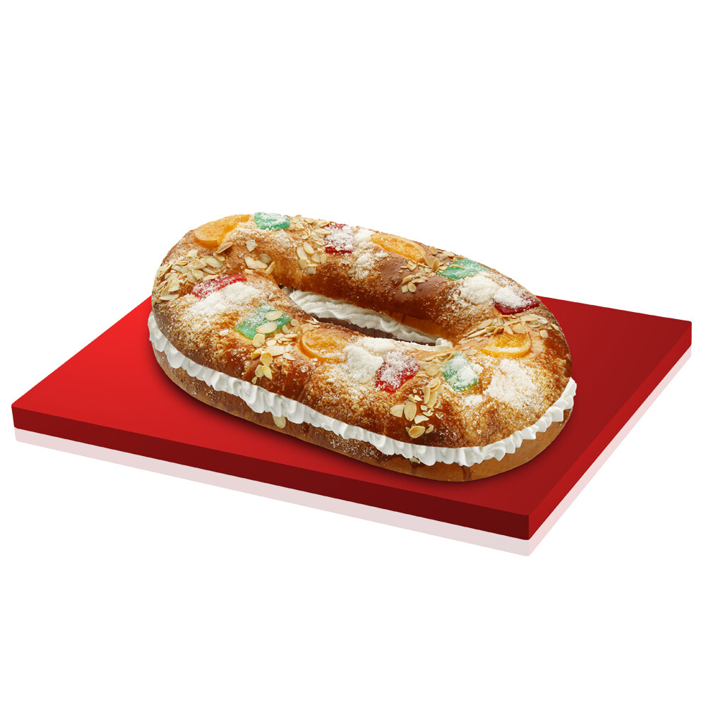 Roscón de reyes de 1 kg relleno Monte Pinos.