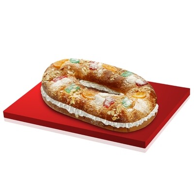 Roscón de reyes de 1 kg relleno Monte Pinos.