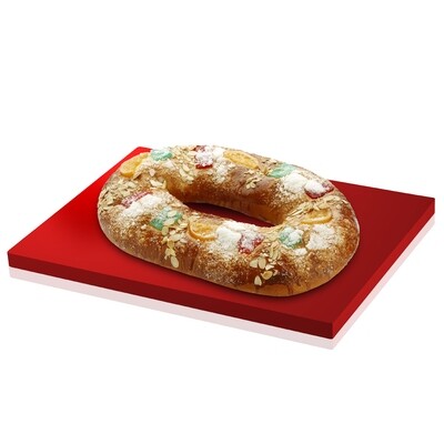 Roscón de reyes de 3/4 kg sin relleno Monte Pinos.