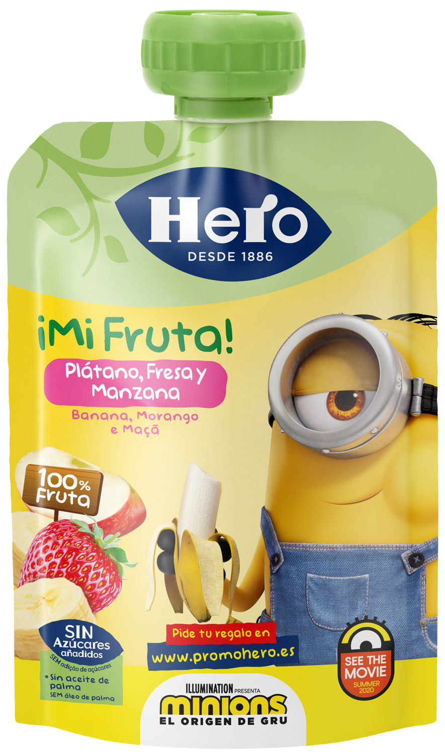 Hero baby platano, fresa y manzana HERO BABY 100 gr.