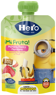 Hero baby platano, fresa y manzana HERO BABY 100 gr.