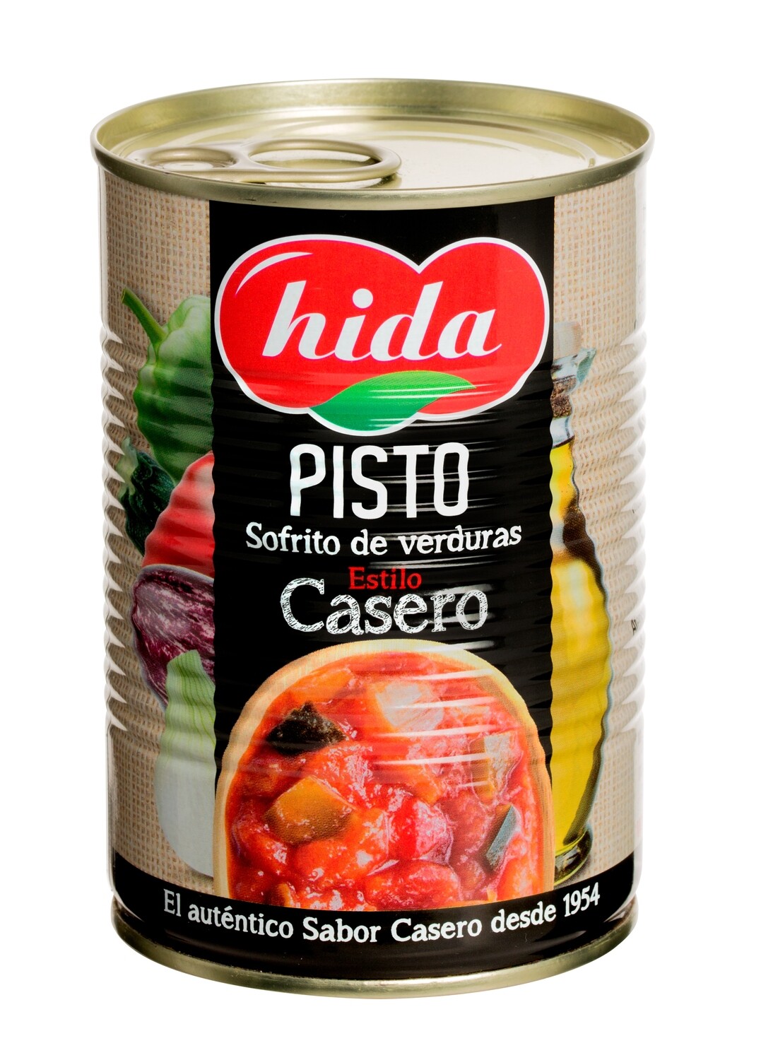 Pisto sofrito de verduras estilo casero de HIDA, 400 g.