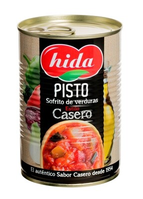 Pisto sofrito de verduras estilo casero de HIDA, 400 g.