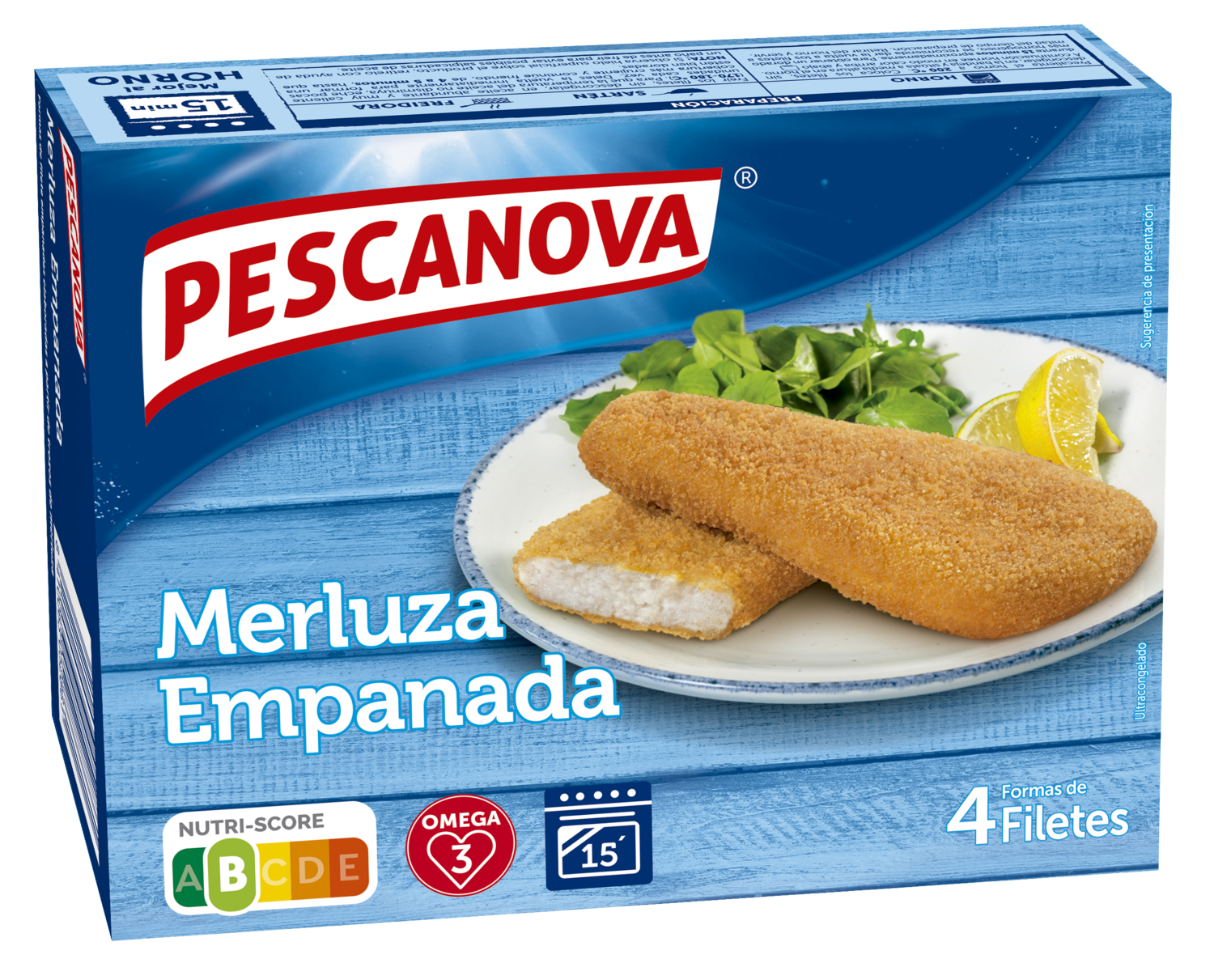 Filetes de merluza empanada PESCANOVA 4 filetes