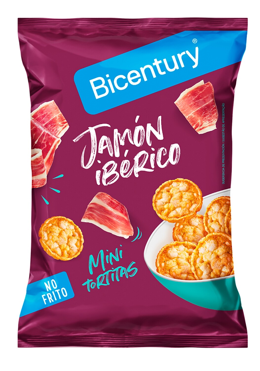 Mini tortitas maíz de jamón ibérico BICENTURY 70 gr.
