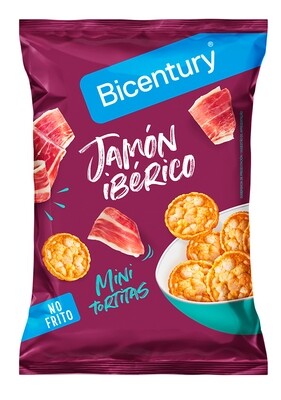 Mini tortitas maíz de jamón ibérico BICENTURY 70 gr.