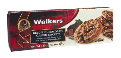 Galletas con trozos de chocolate belga WALKERS 150 gr.