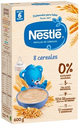 Papilla 8 cereales +6 meses NESTLE 600 gr.