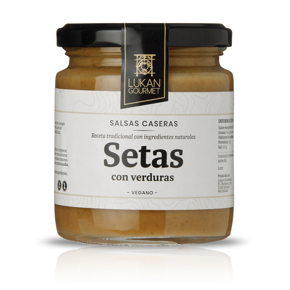 Salsa vegana de setas con verduras LUKAN.